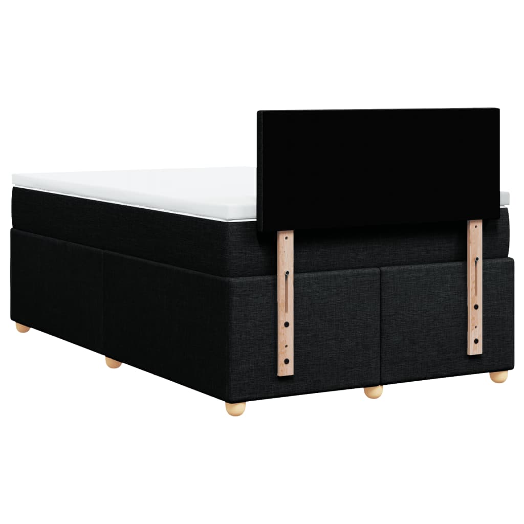 Giroletto a Molle con Materasso Nero 120x200 cm in Tessuto | homemem39