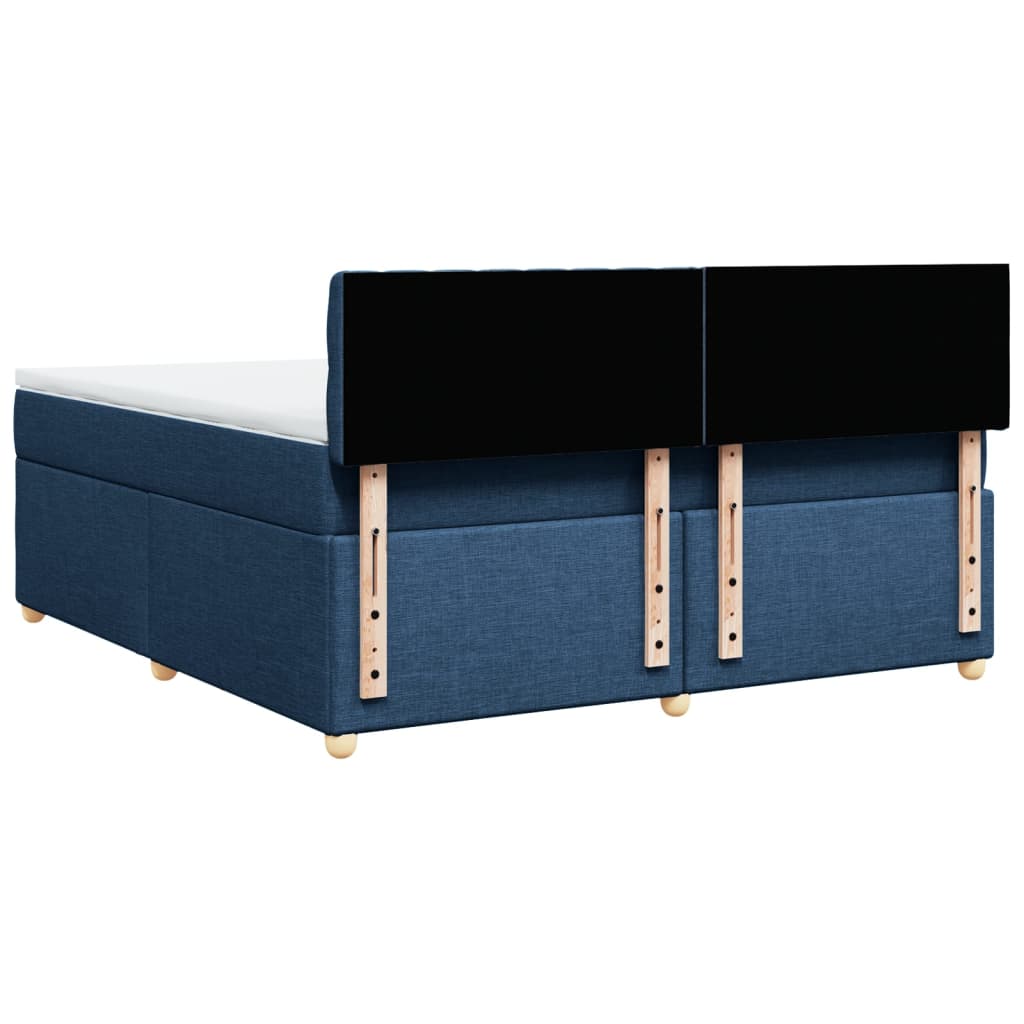 Giroletto a Molle con Materasso Blu 180x200 cm in Tessuto | homemem39