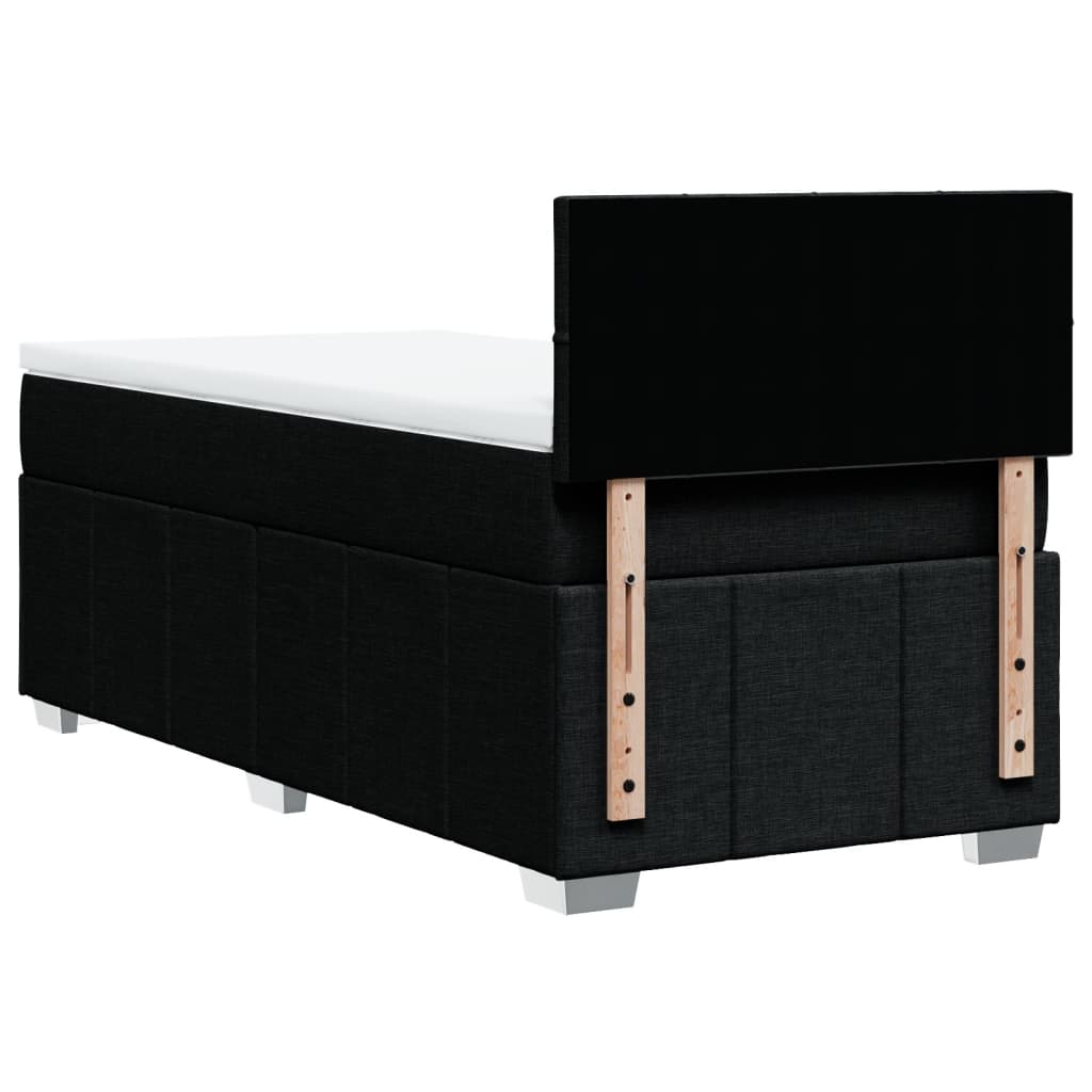 Giroletto a Molle con Materasso Nero 80x200 cm inTessuto