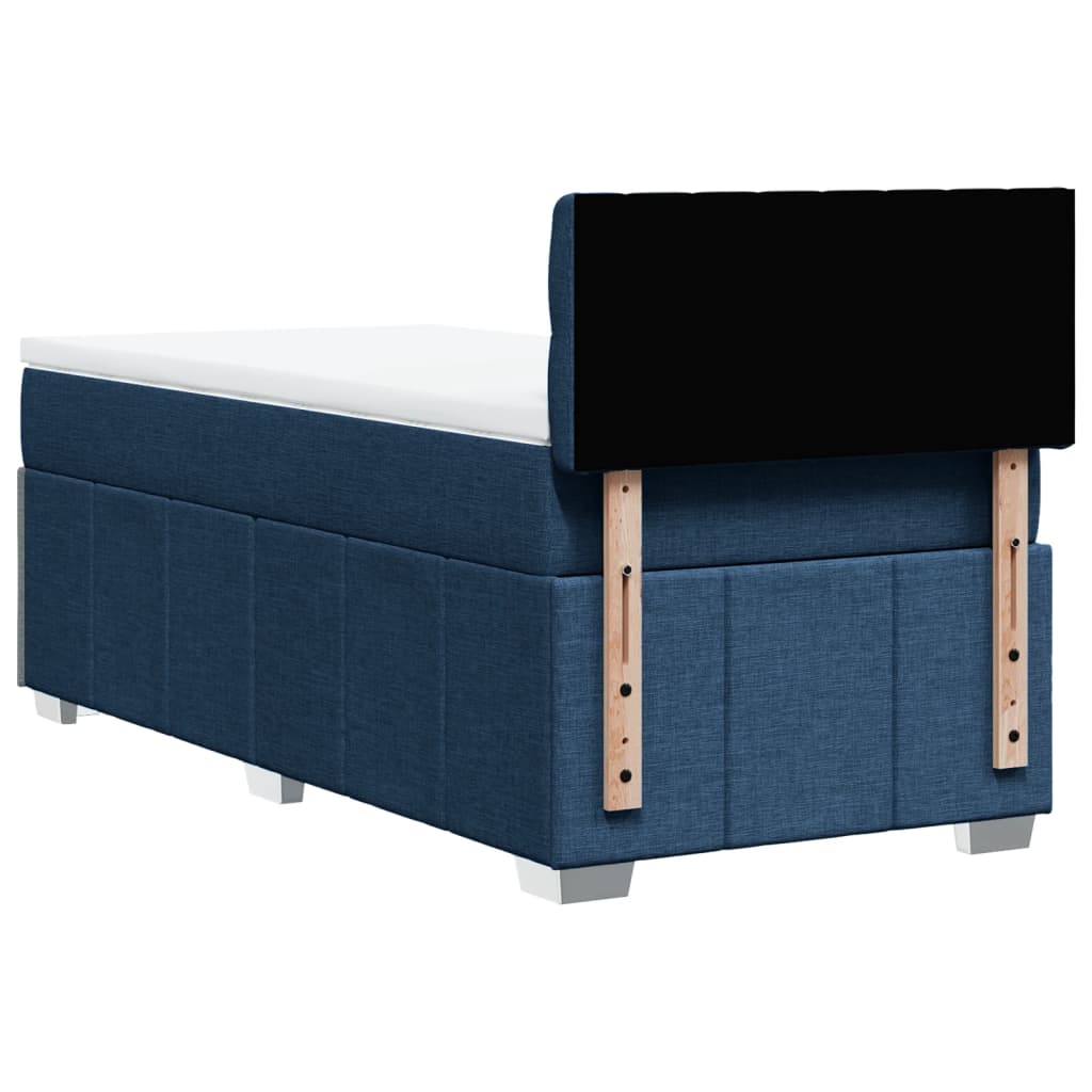 Giroletto a Molle con Materasso Blu 100x200 cm in Tessuto