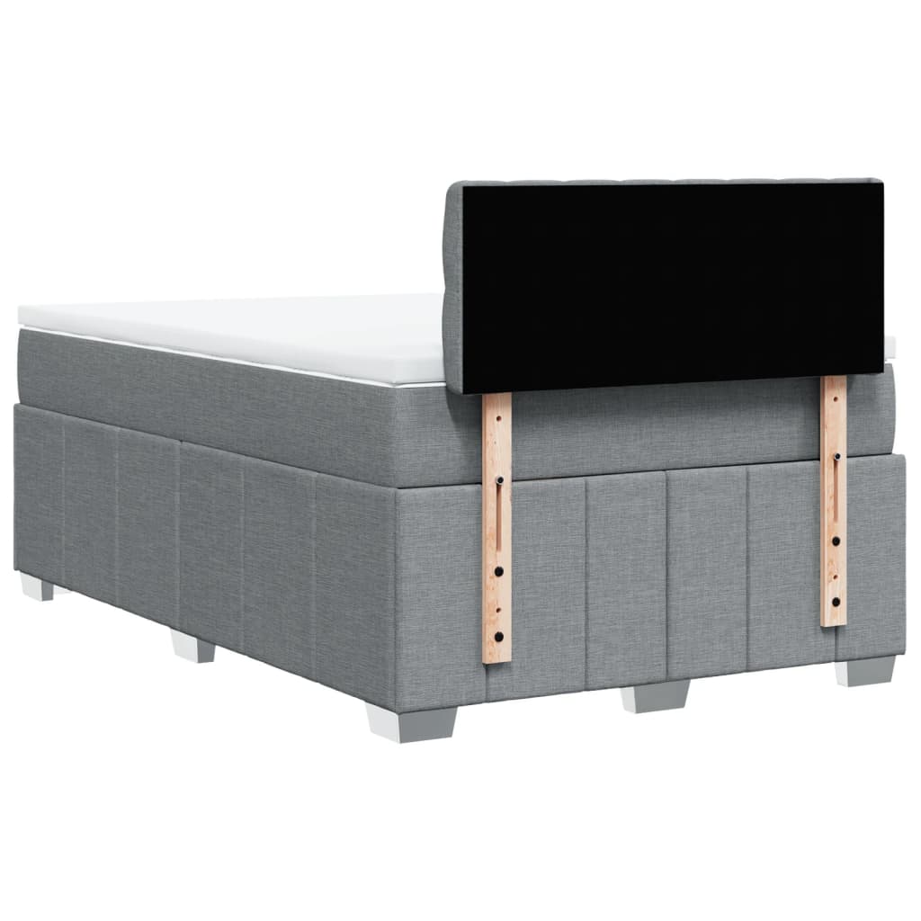 Giroletto a Molle con Materasso Grigio Chiaro 120x190cm Tessuto | homemem39
