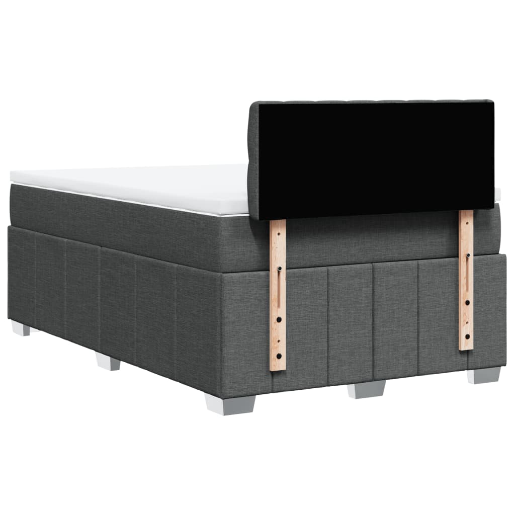 Giroletto a Molle con Materasso Grigio Scuro 120x190cm Tessuto | homemem39