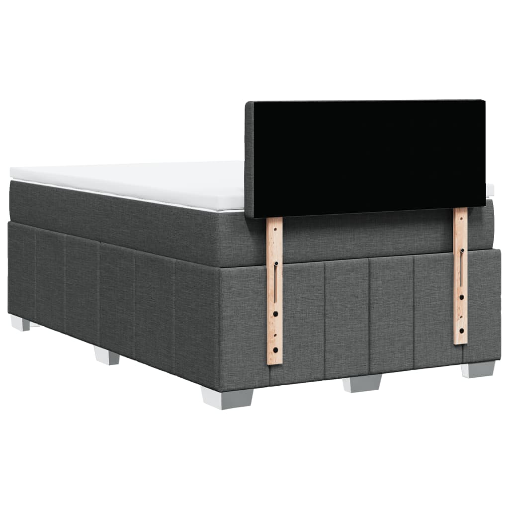 Giroletto a Molle con Materasso Grigio Scuro 120x190cm Tessuto | homemem39