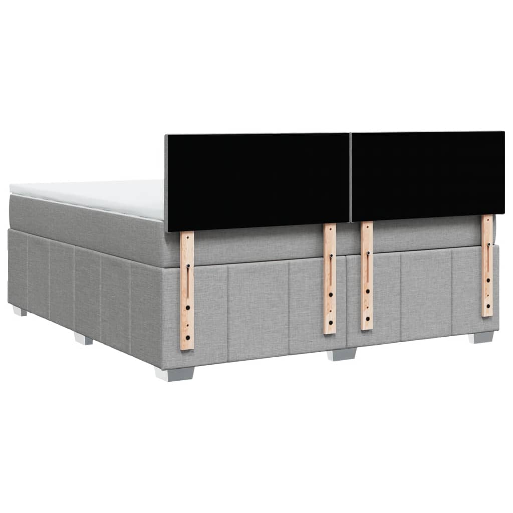Giroletto a Molle con Materasso Grigio Chiaro180x200 cm Tessuto | homemem39