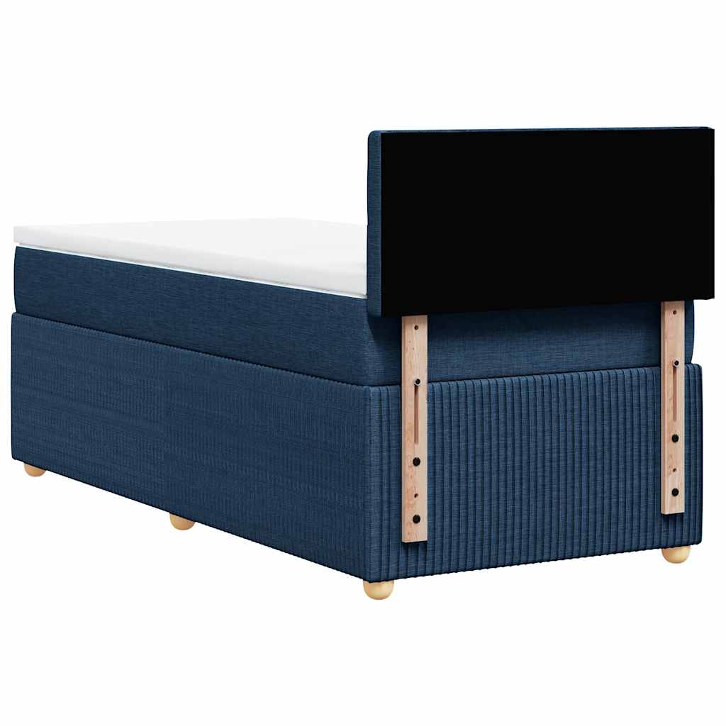 Giroletto a Molle con Materasso Blu 90x200 cm inTessuto