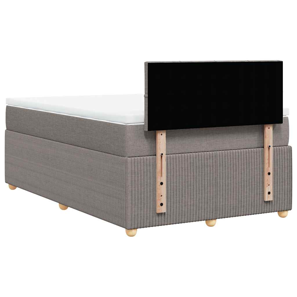 Giroletto a Molle con Materasso Tortora 120x200 cm in Tessuto