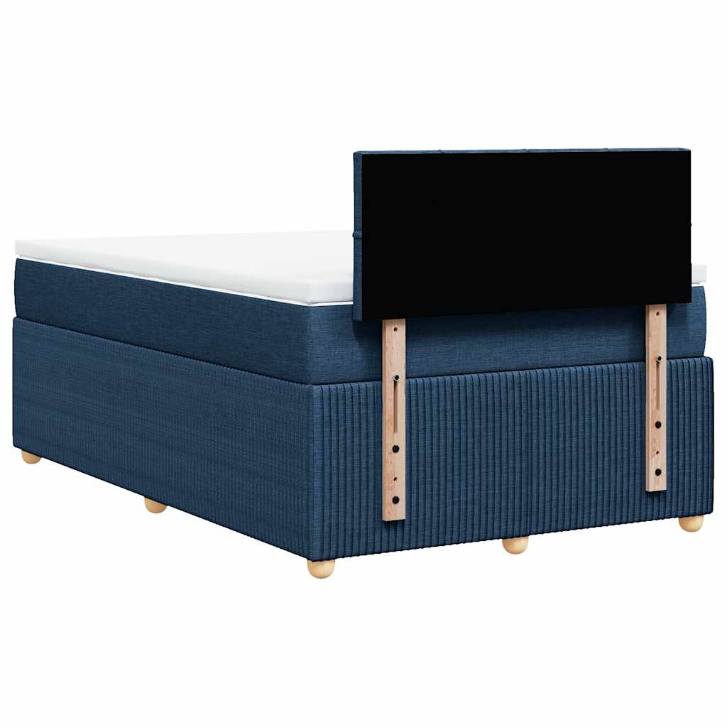 Giroletto a Molle con Materasso Blu 120x200 cm in Tessuto