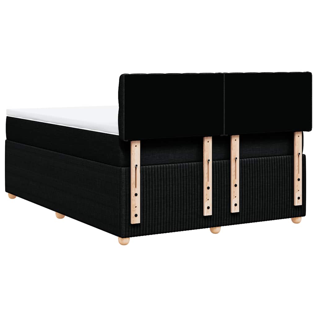 Giroletto a Molle con Materasso Nero 160x200 cm in Tessuto | homemem39