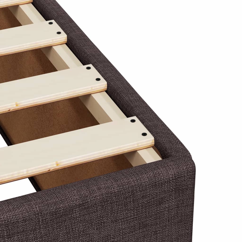 Giroletto a Molle con Materasso Marrone Scuro 90x200 cm Tessuto | homemem39