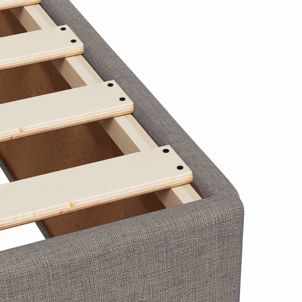 Giroletto a Molle con Materasso Tortora 180x200 cm in Tessuto | homemem39