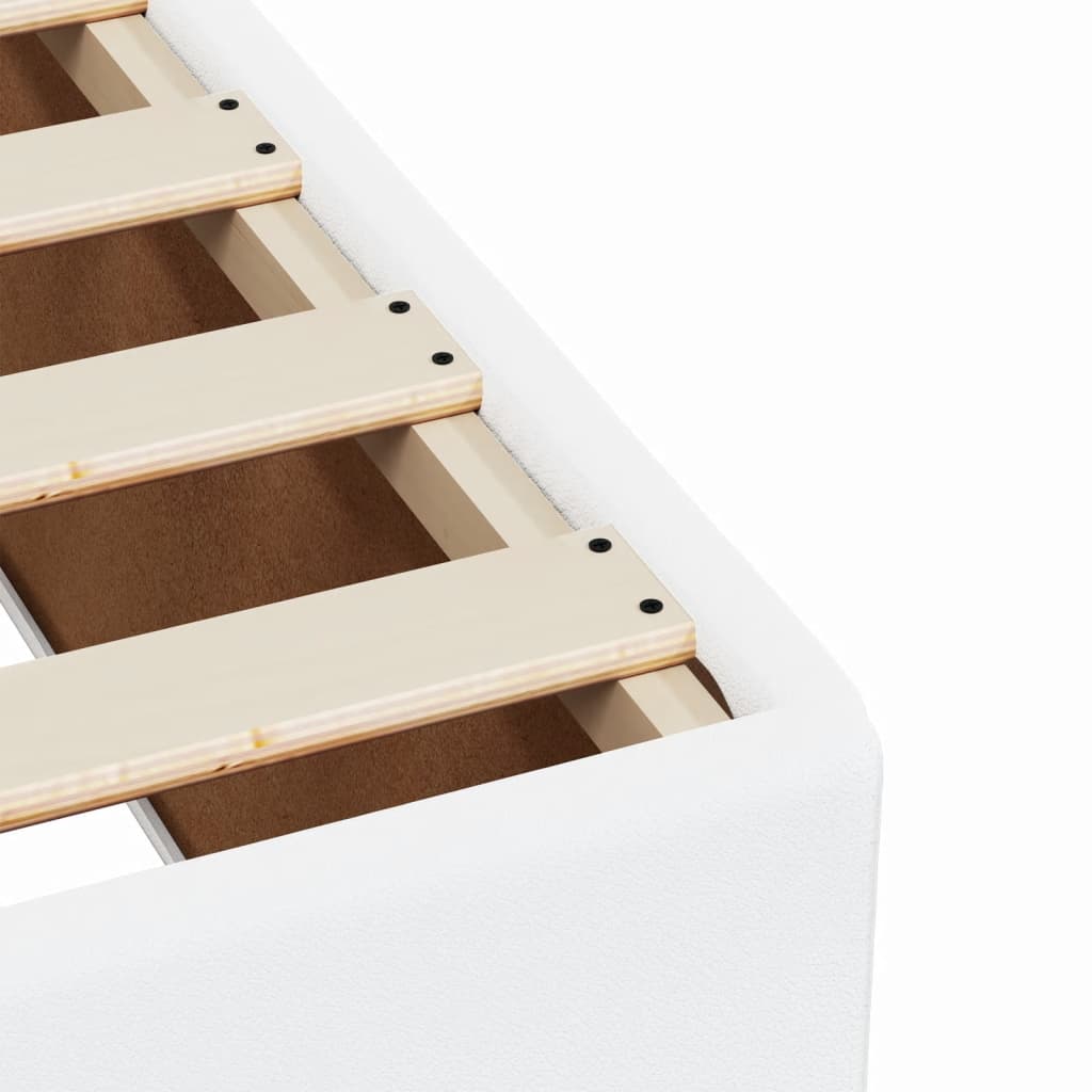 Giroletto a Molle con Materasso Bianco 100x200 cm in Similpelle - homemem39