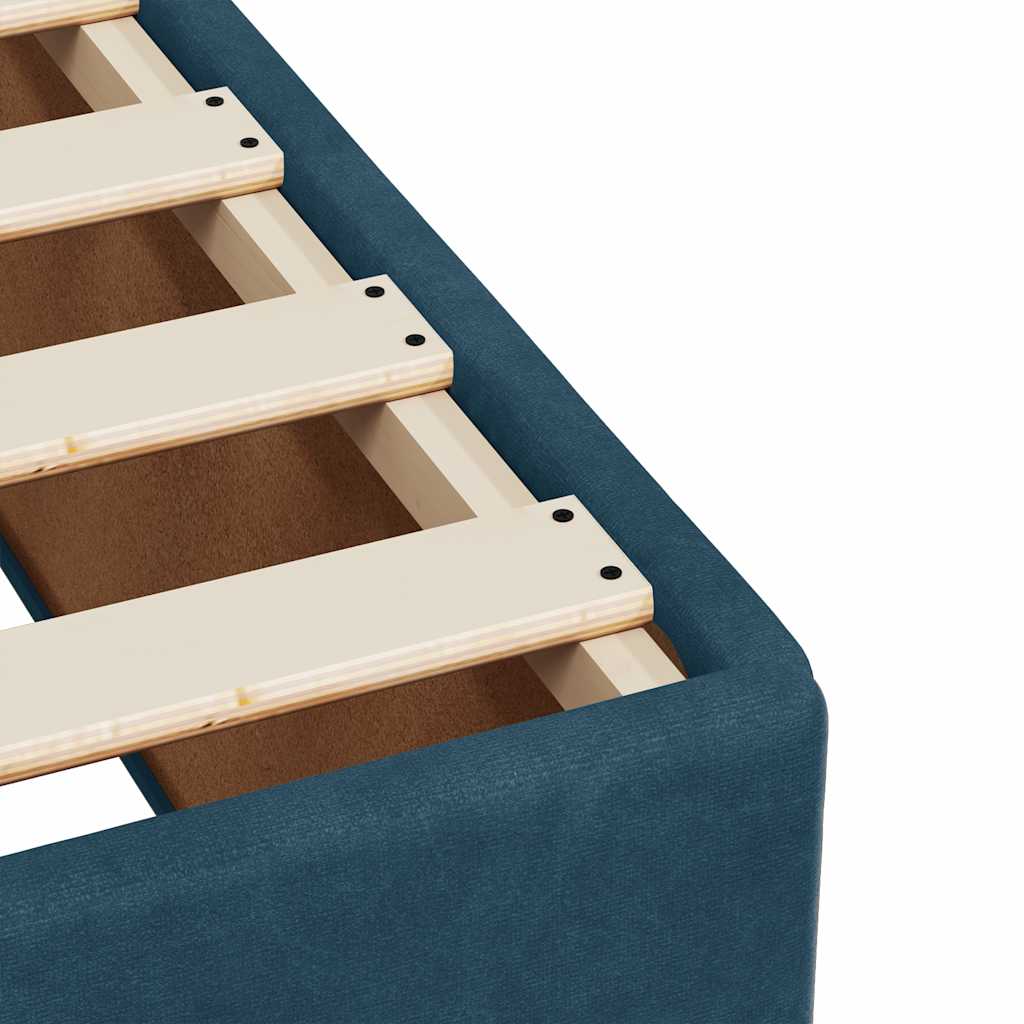 Giroletto a Molle con Materasso Blu 120x200 cm in Velluto | homemem39