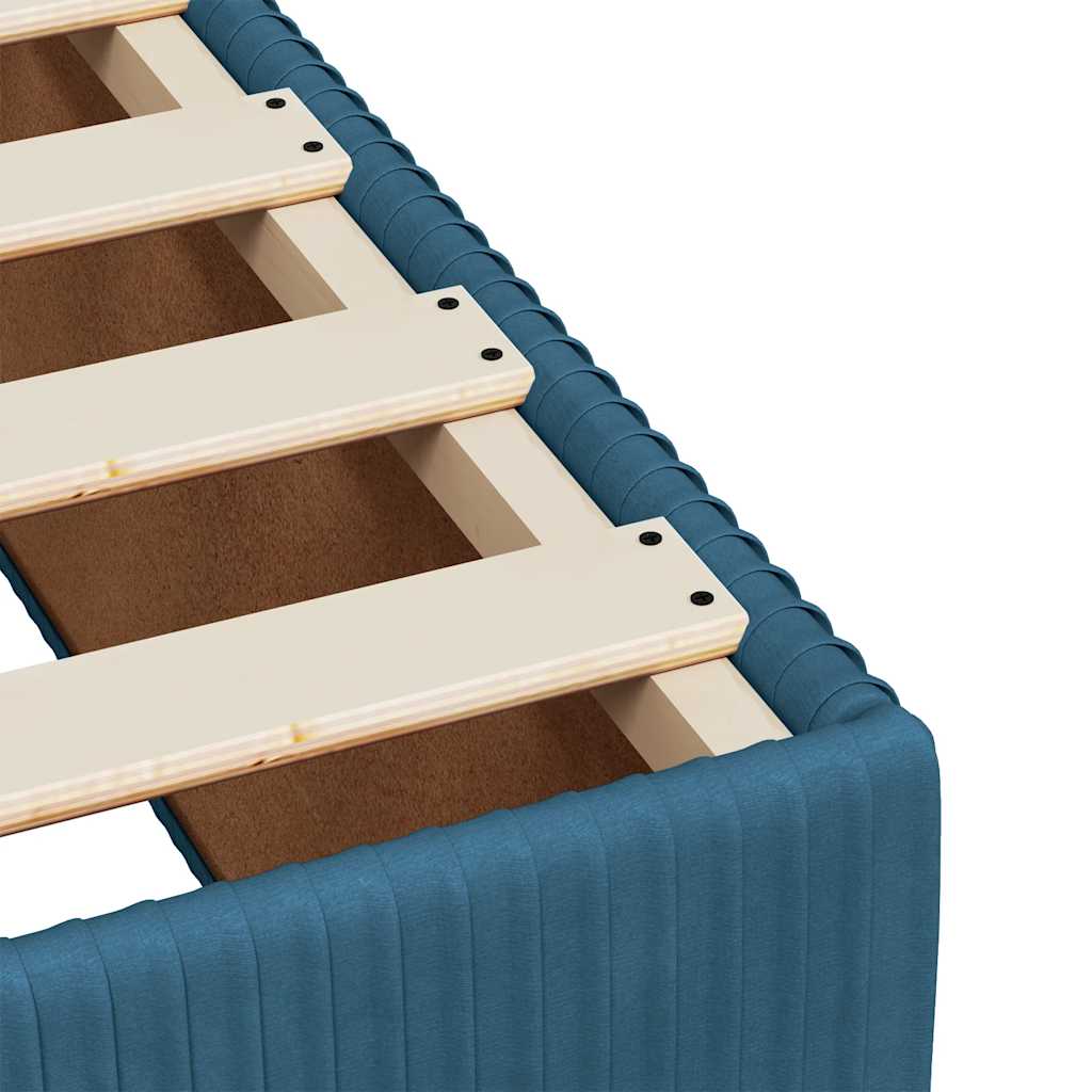 Giroletto a Molle con Materasso Blu Scuro 140x190 cm in Velluto | homemem39