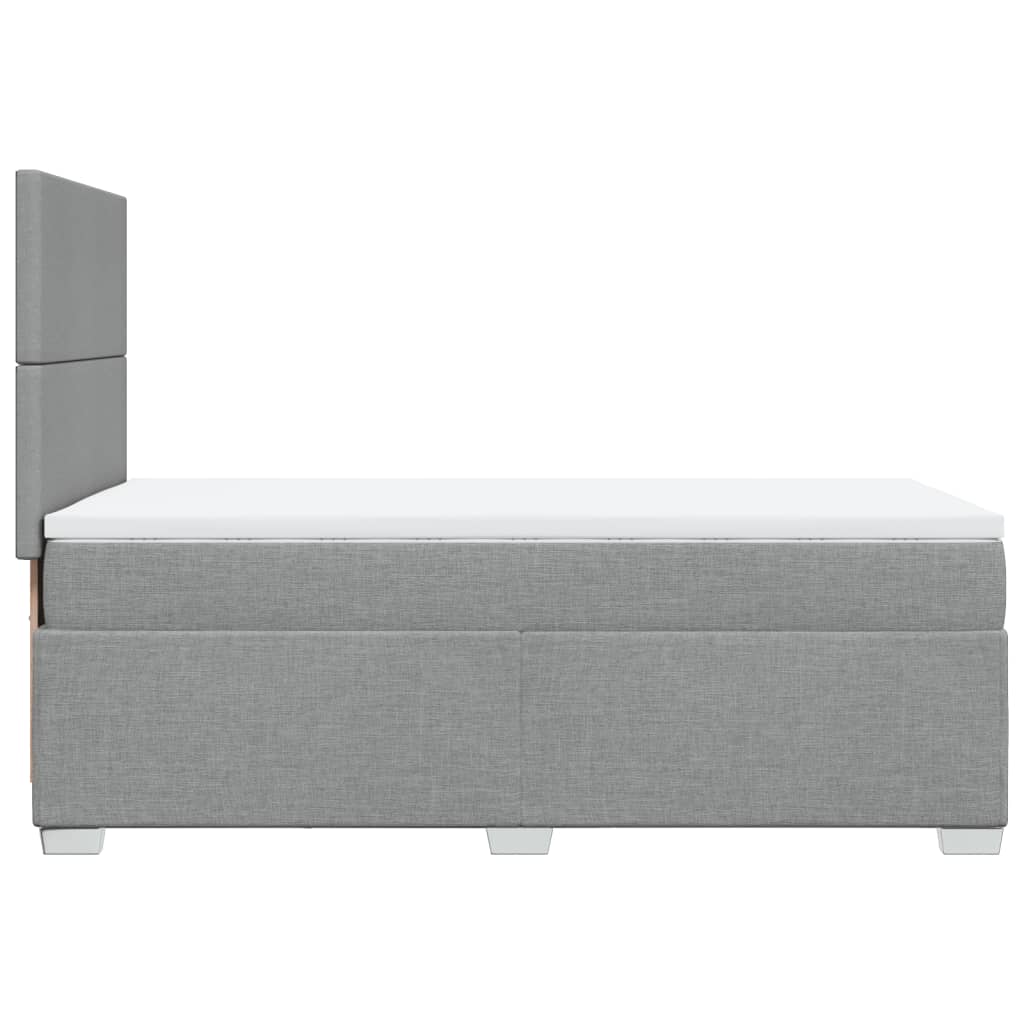 Giroletto a Molle con Materasso Grigio Chiaro 80x200 cm Tessuto | homemem39