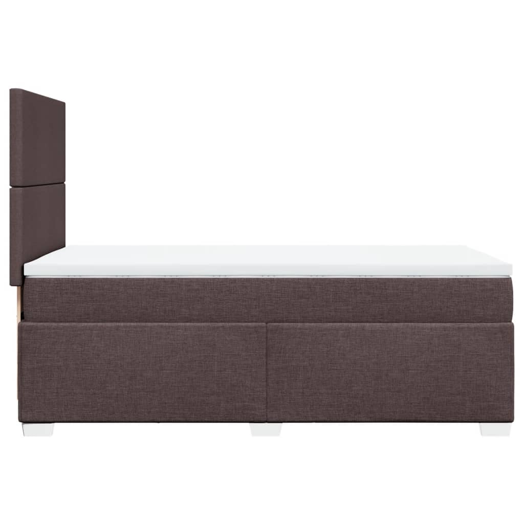 Giroletto a Molle con Materasso Marrone Scuro 80x200 cm Tessuto | homemem39
