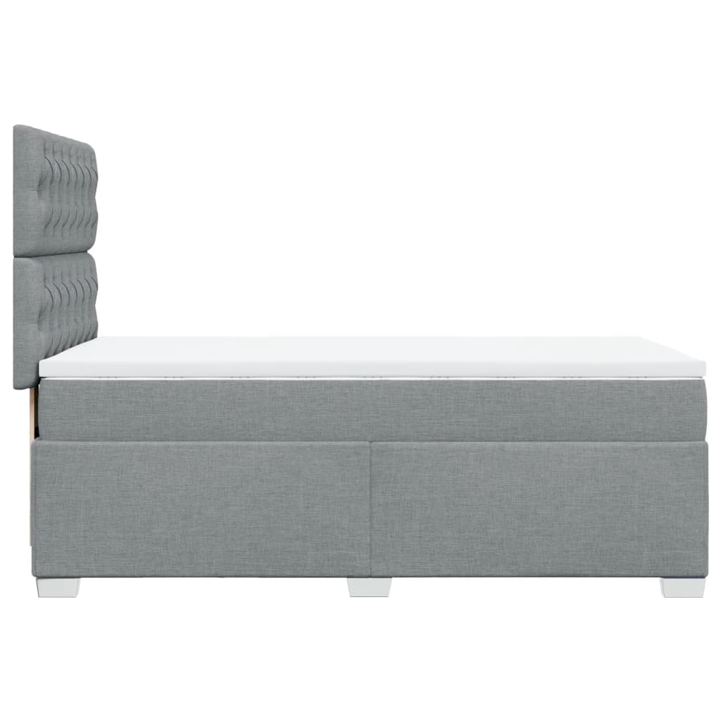 Giroletto a Molle con Materasso Grigio Chiaro 80x200 cm Tessuto | homemem39