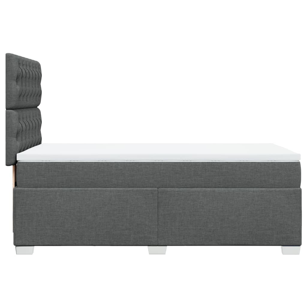 Giroletto a Molle con Materasso Grigio Scuro 80x200 cm Tessuto - homemem39
