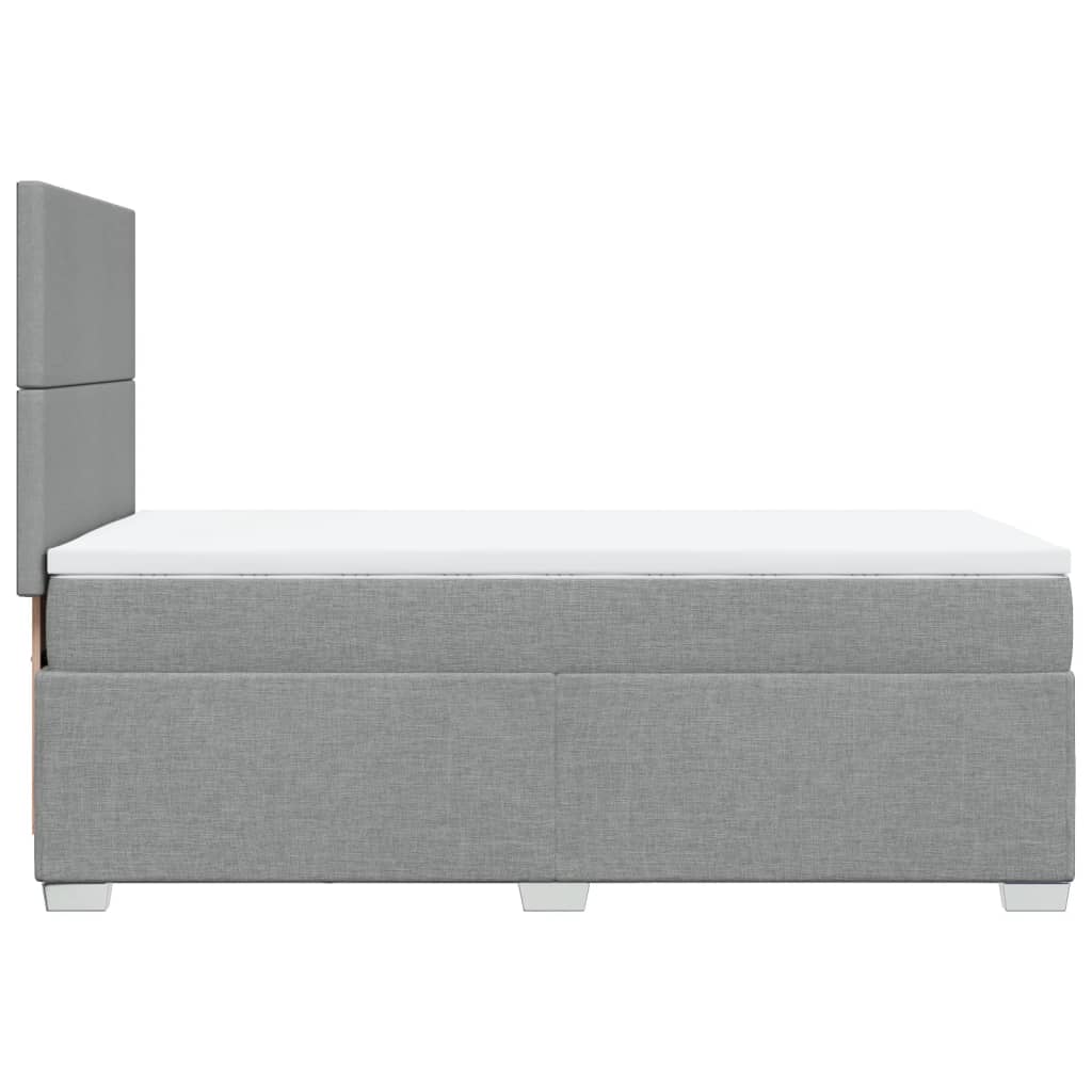 Giroletto a Molle con Materasso Grigio Chiaro 90x190 cm Tessuto | homemem39