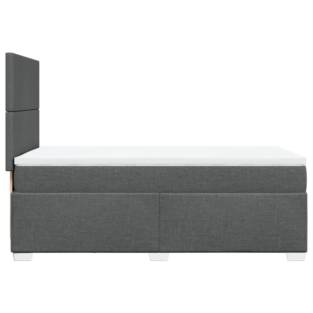 Giroletto a Molle con Materasso Grigio Scuro 90x190 cm Tessuto | homemem39