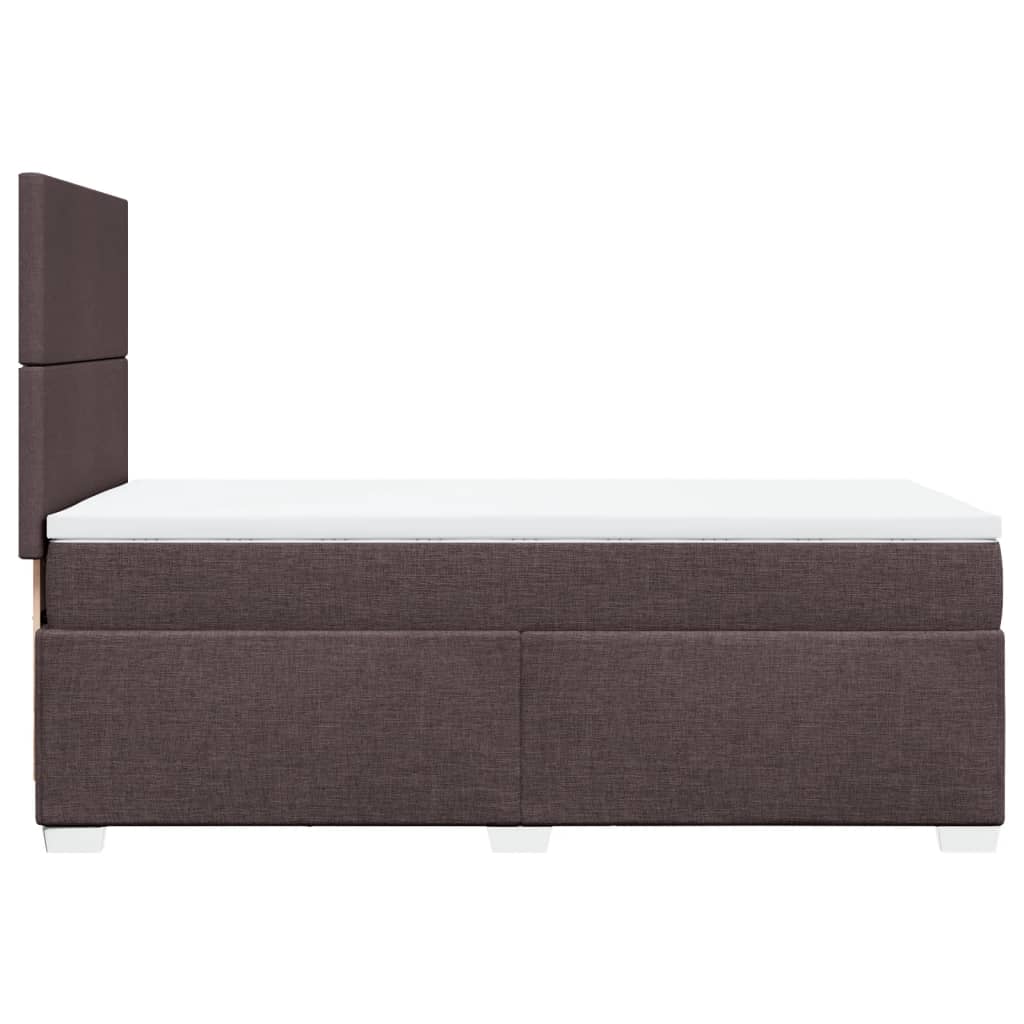 Giroletto a Molle con Materasso Marrone Scuro 90x190cm Tessuto | homemem39