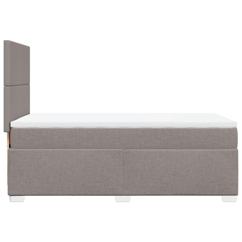 Giroletto a Molle con Materasso Tortora 90x190 cm in Tessuto | homemem39
