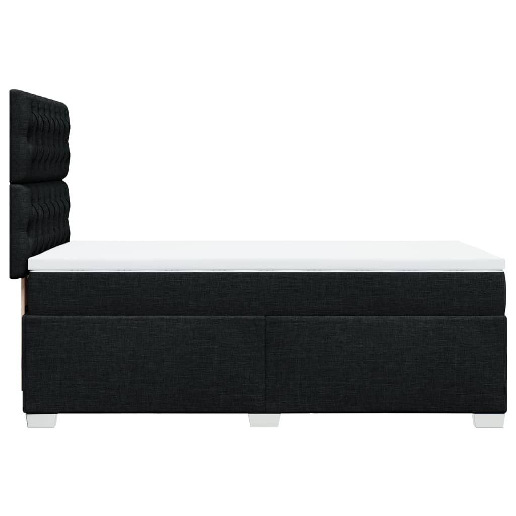 Giroletto a Molle con Materasso Nero 90x190 cm in Tessuto | homemem39