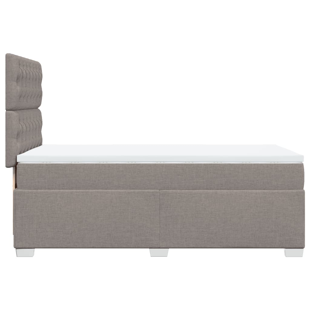 Giroletto a Molle con Materasso Tortora 90x190 cm in Tessuto | homemem39