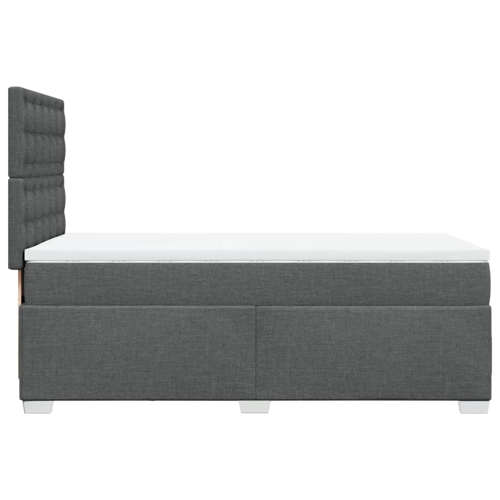 Giroletto a Molle con Materasso Grigio Scuro 90x190 cm Tessuto | homemem39