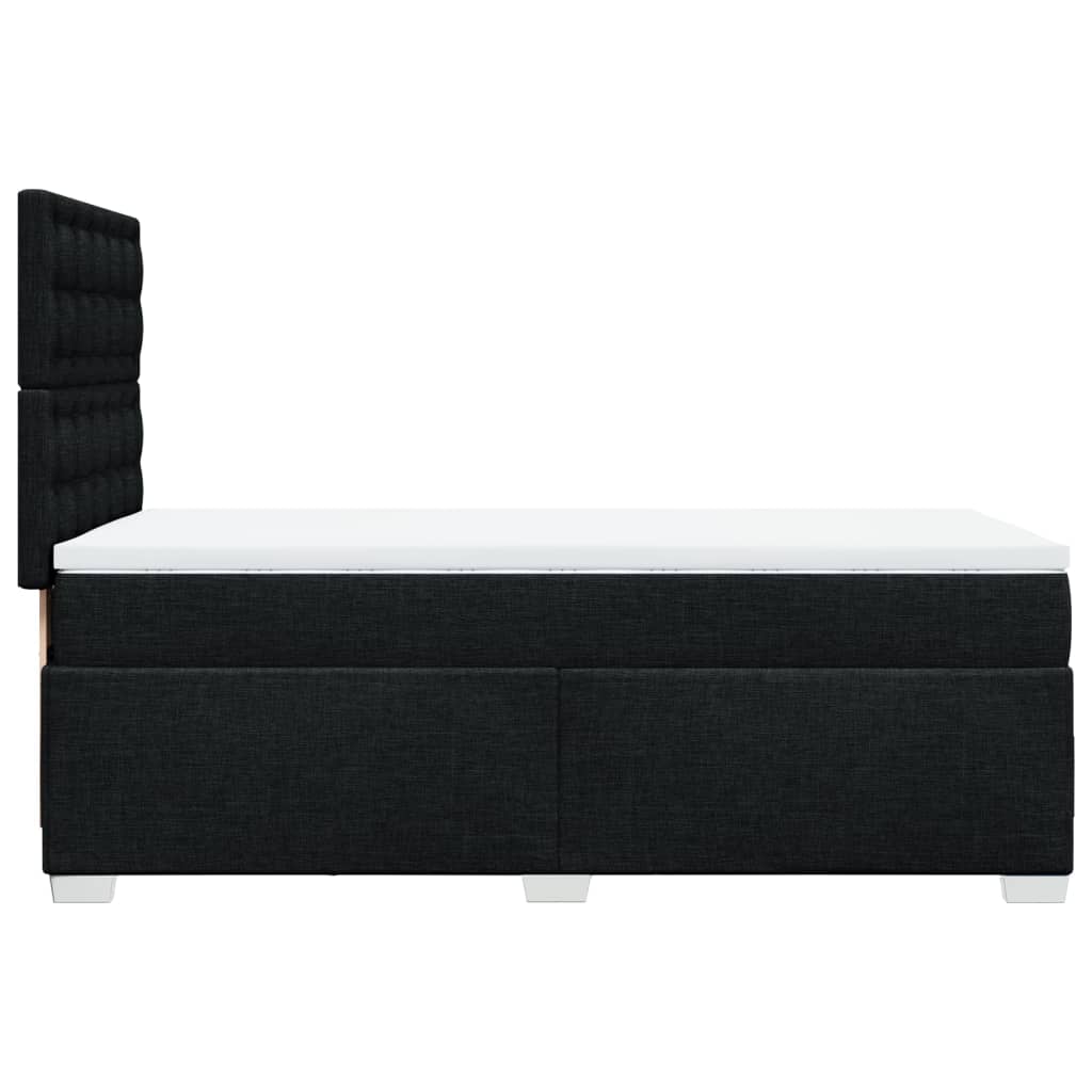 Giroletto a Molle con Materasso Nero 90x190 cm in Tessuto | homemem39