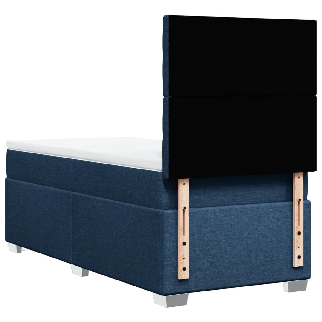 Giroletto a Molle con Materasso Blu 90x190 cm in Tessuto