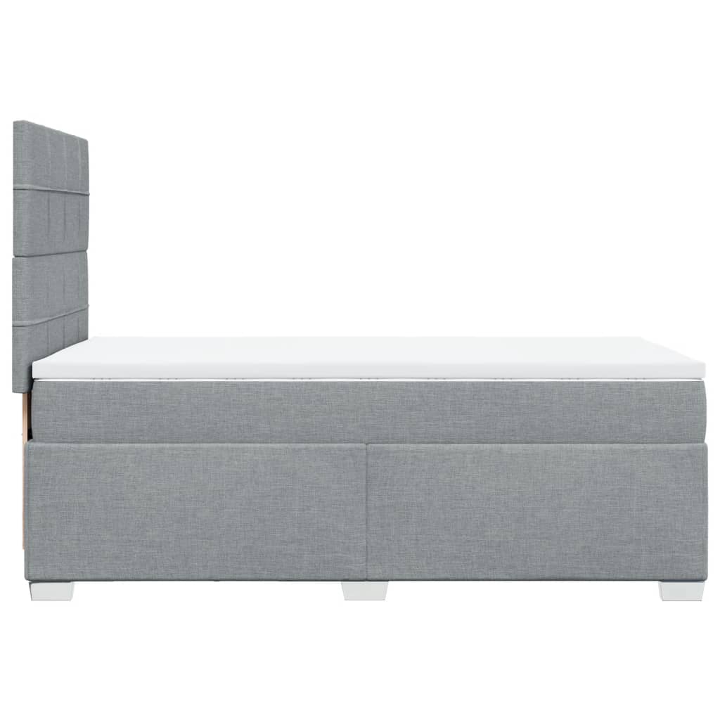 Giroletto a Molle con Materasso Grigio Chiaro 90x200 cm Tessuto | homemem39