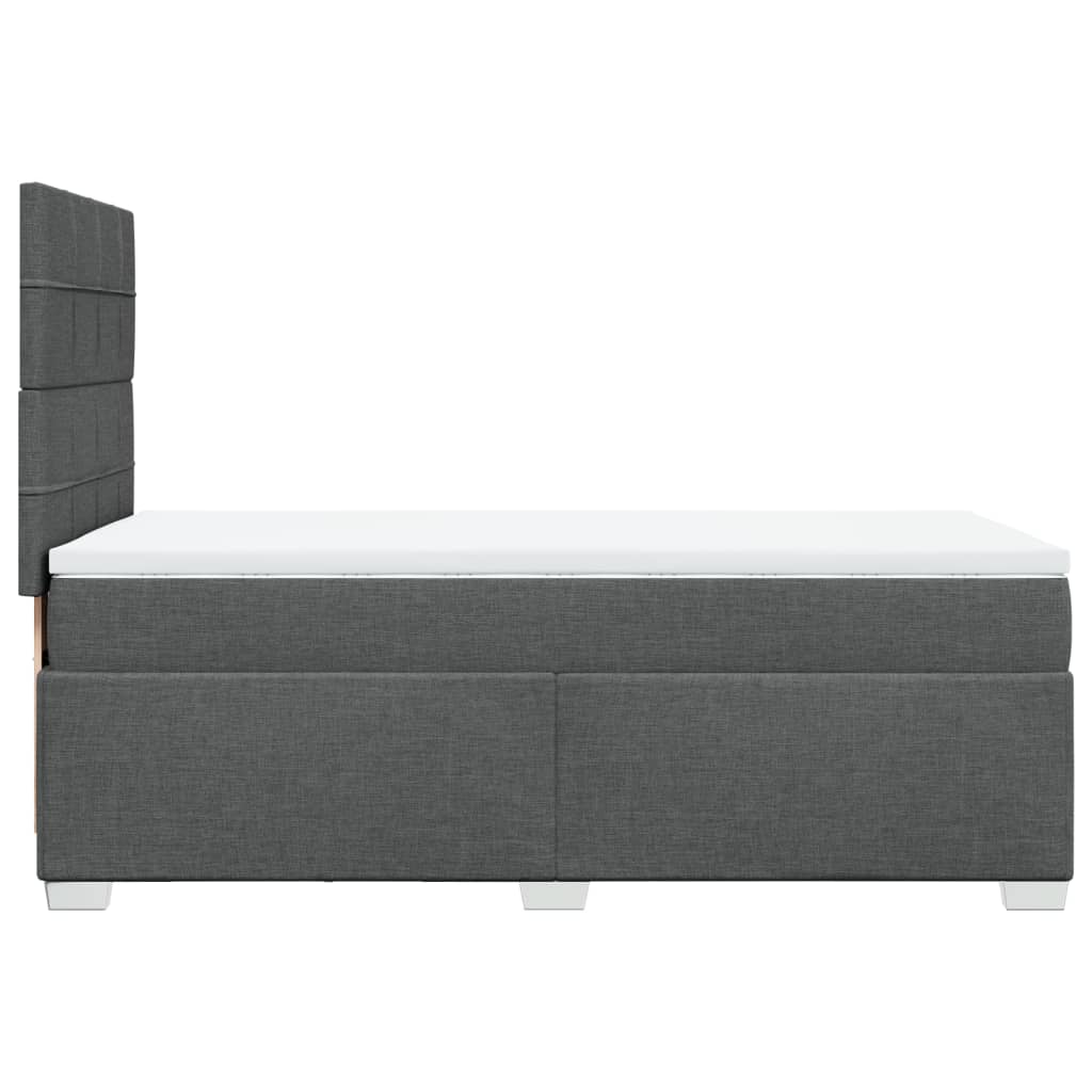 Giroletto a Molle con Materasso Grigio Scuro 90x200 cm Tessuto | homemem39