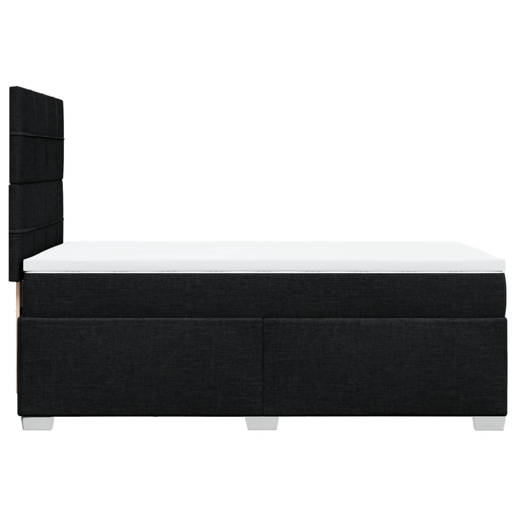 Giroletto a Molle con Materasso Nero 90x200 cm in Tessuto | homemem39