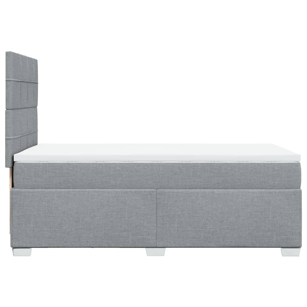 Giroletto a Molle con Materasso Grigio Chiaro100x200 cm Tessuto | homemem39