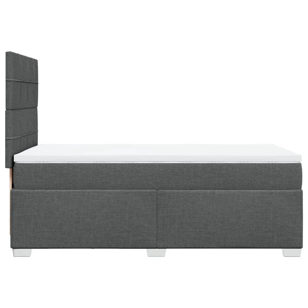 Giroletto a Molle con Materasso Grigio Scuro 100x200 cm Tessuto | homemem39