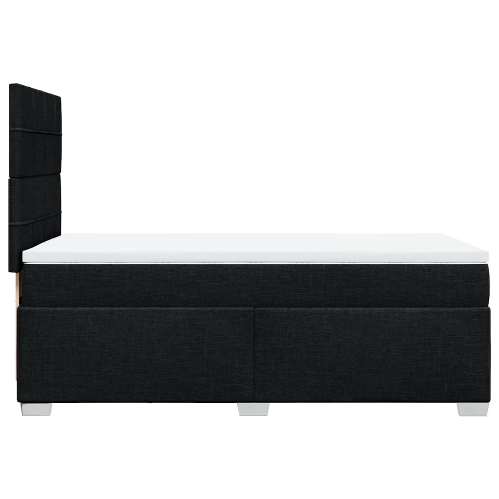 Giroletto a Molle con Materasso Nero 100x200 cm in Tessuto | homemem39
