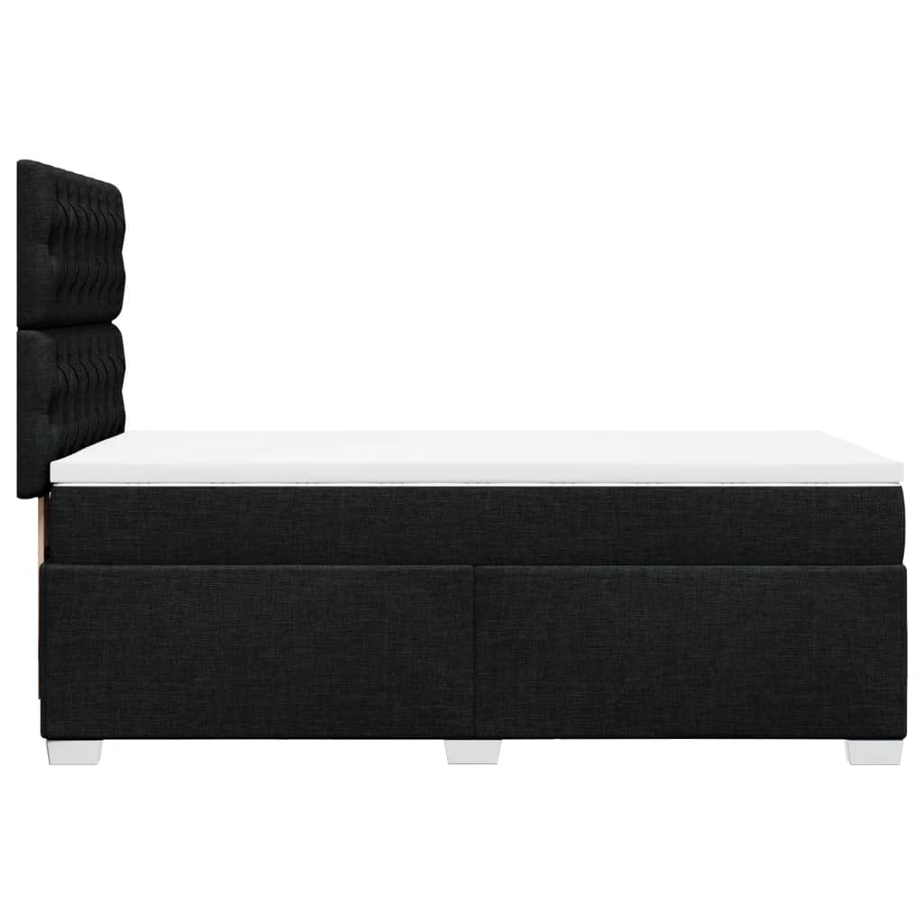 Giroletto a Molle con Materasso Nero 100x200 cm in Tessuto | homemem39