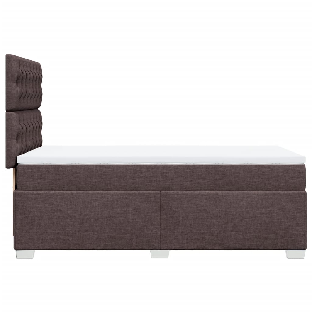 Giroletto a Molle con Materasso Marrone Scuro 100x200cm Tessuto | homemem39