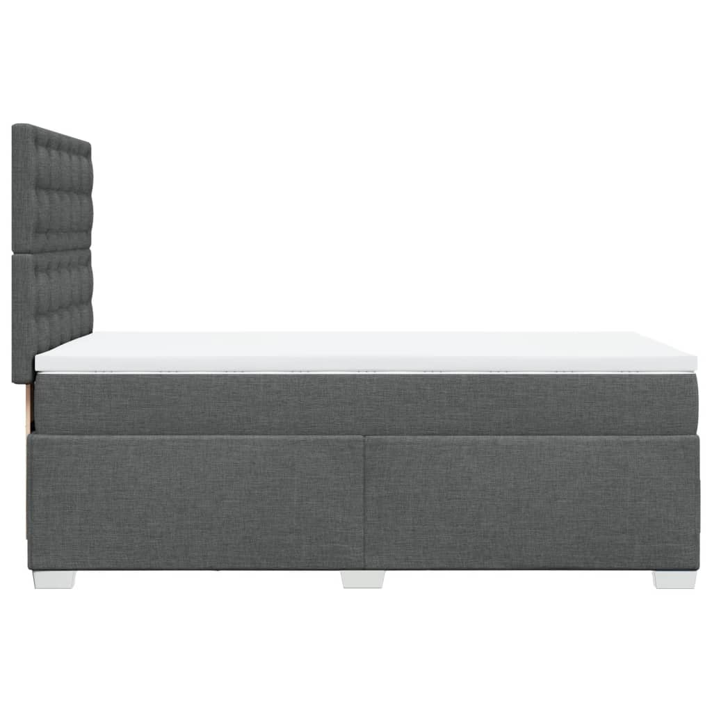 Giroletto a Molle con Materasso Grigio Scuro 100x200 cm Tessuto | homemem39