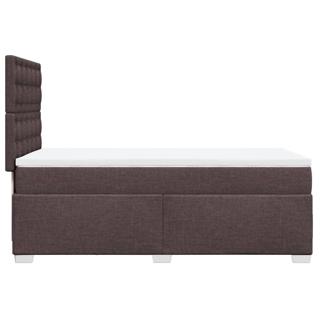 Giroletto a Molle con Materasso Marrone Scuro 100x200cm Tessuto | homemem39