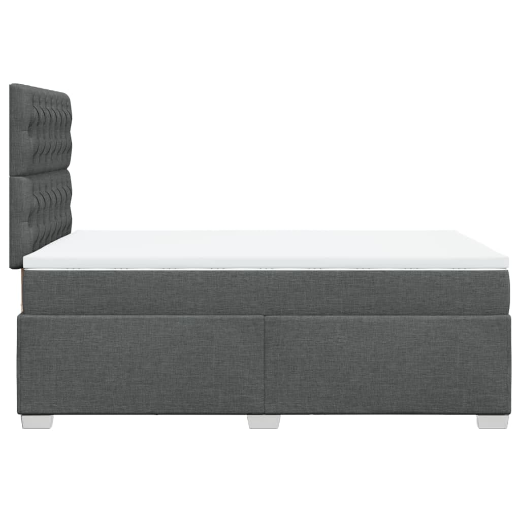 Giroletto a Molle con Materasso Grigio Scuro 120x200 cm Tessuto | homemem39