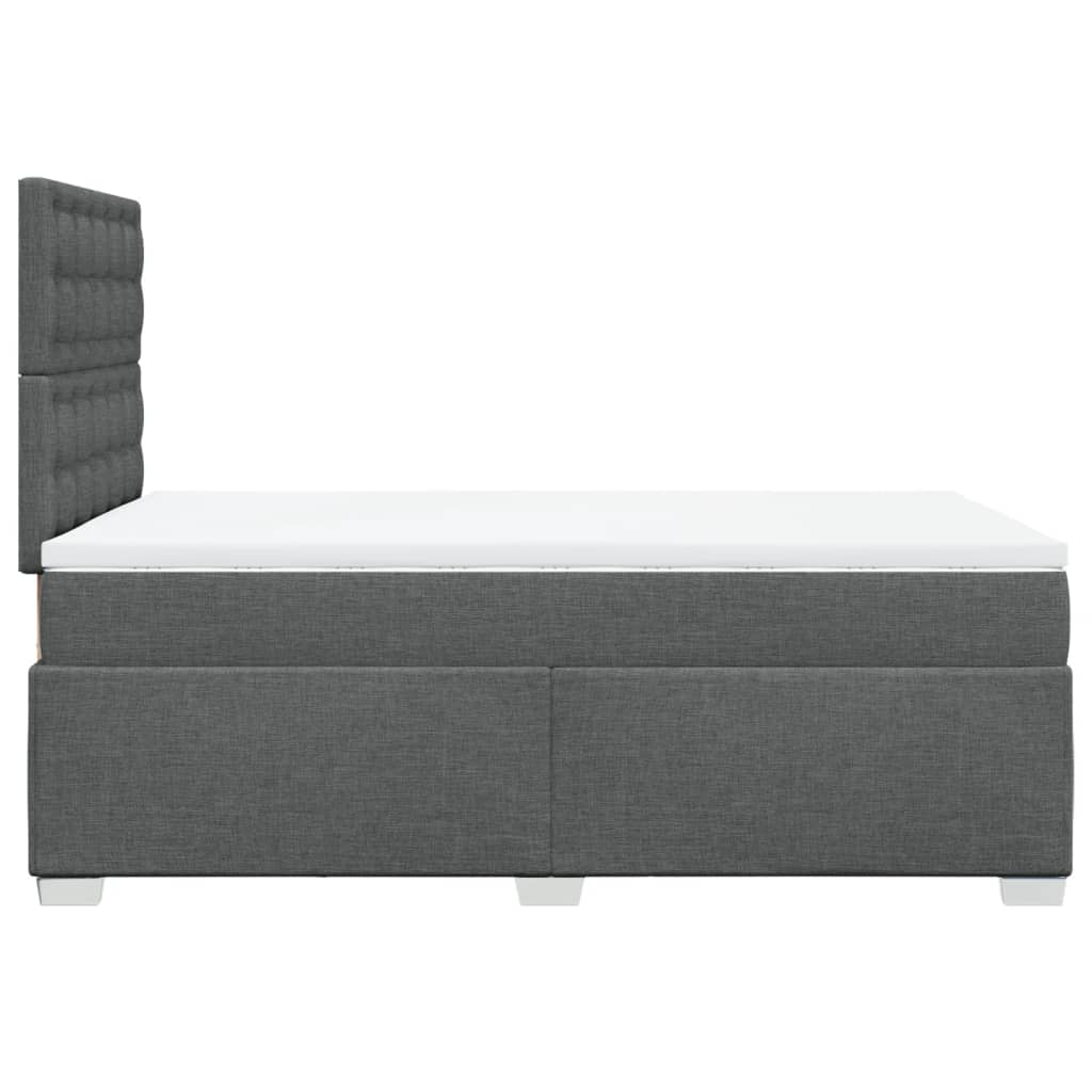 Giroletto a Molle con Materasso Grigio Scuro 120x200 cm Tessuto | homemem39