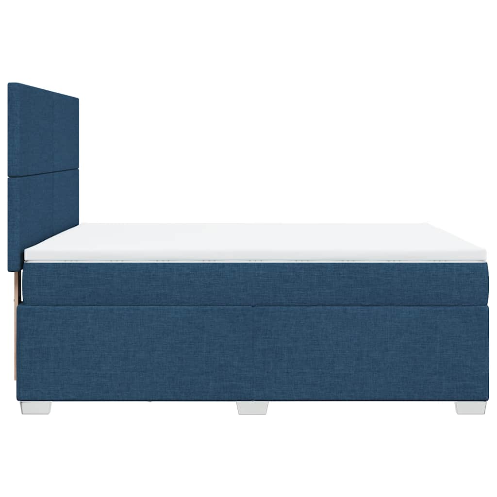Giroletto a Molle con Materasso Blu 140x190 cm in Tessuto | homemem39