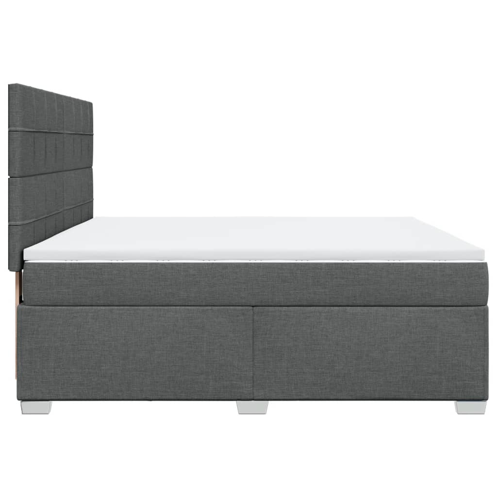 Giroletto a Molle con Materasso Grigio Scuro 180x200 cm Tessuto | homemem39