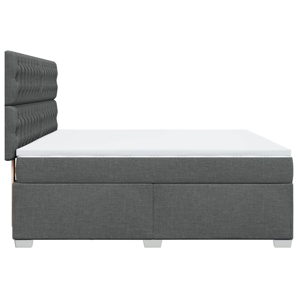 Giroletto a Molle con Materasso Grigio Scuro 180x200 cm Tessuto | homemem39