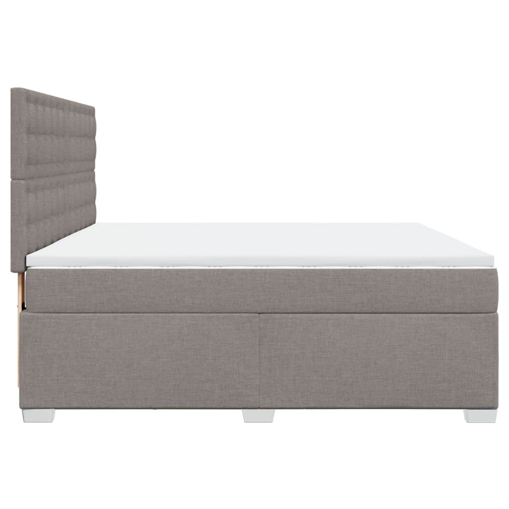 Giroletto a Molle con Materasso Tortora 180x200 cm in Tessuto