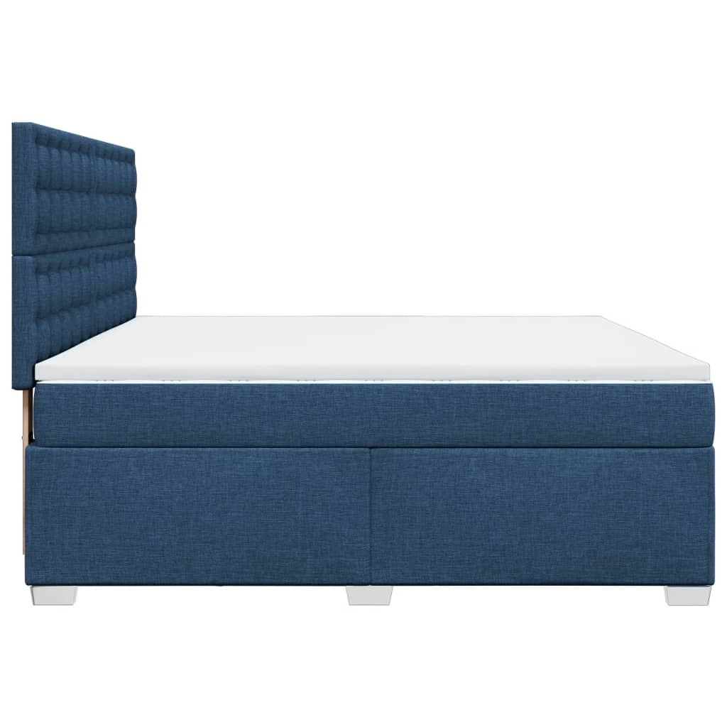Giroletto a Molle con Materasso Blu 180x200 cm in Tessuto