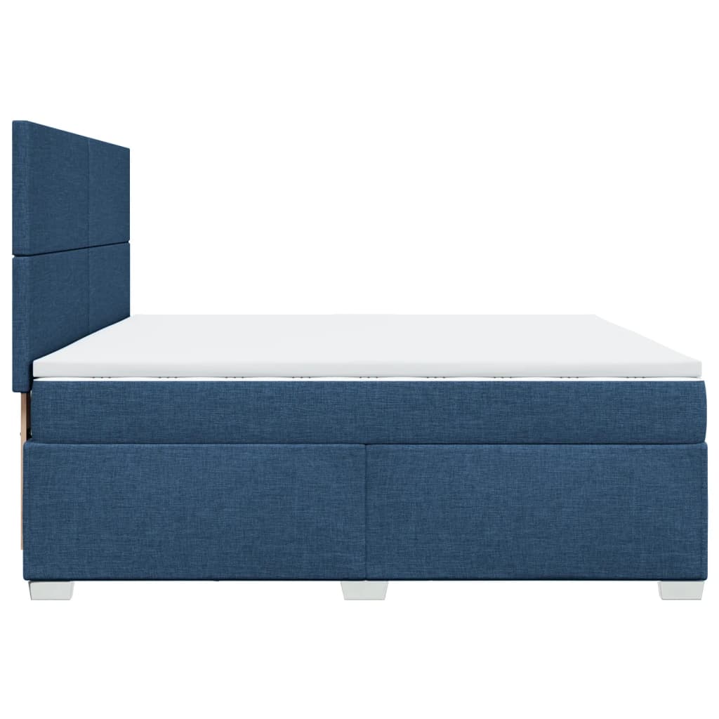 Giroletto a Molle con Materasso Blu 200x200 cm in Tessuto | homemem39