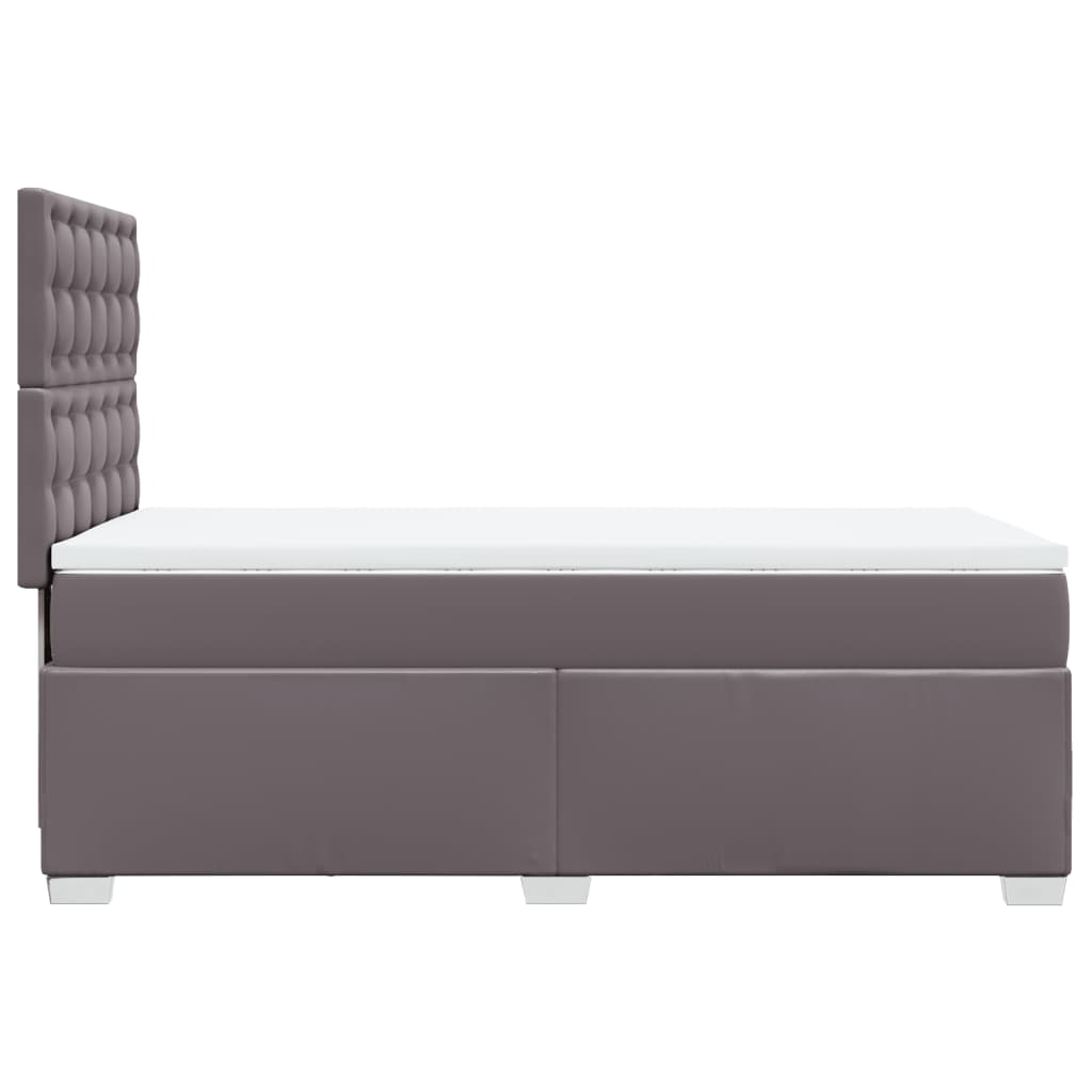 Giroletto a Molle con Materasso Grigio 90x190 cm in Similpelle | homemem39