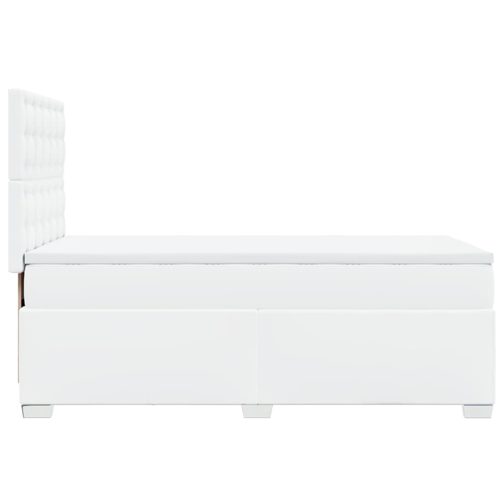 Giroletto a Molle con Materasso Bianco 90x200 cm in Similpelle | homemem39